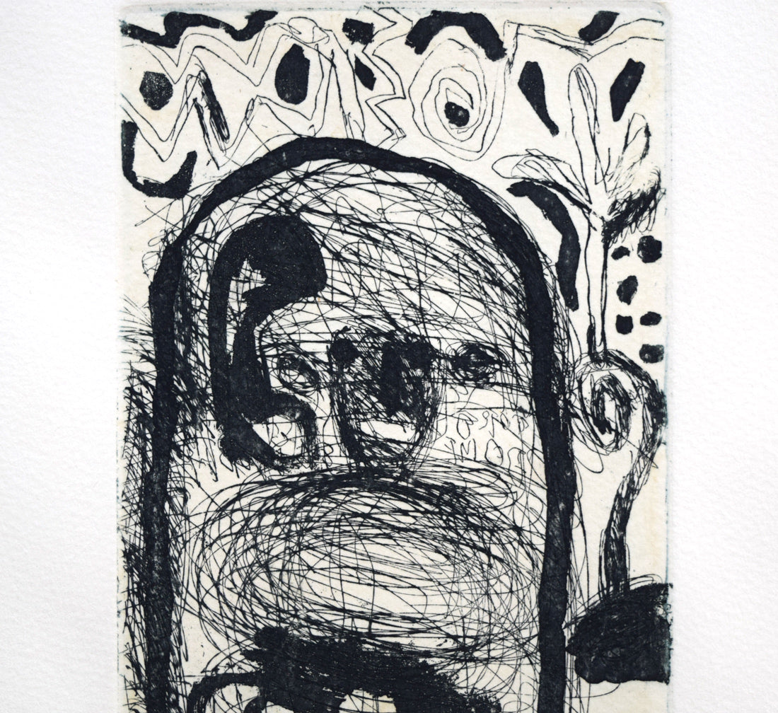 寺田一行「TELPHONE BOX」銅版画 拡大画像1