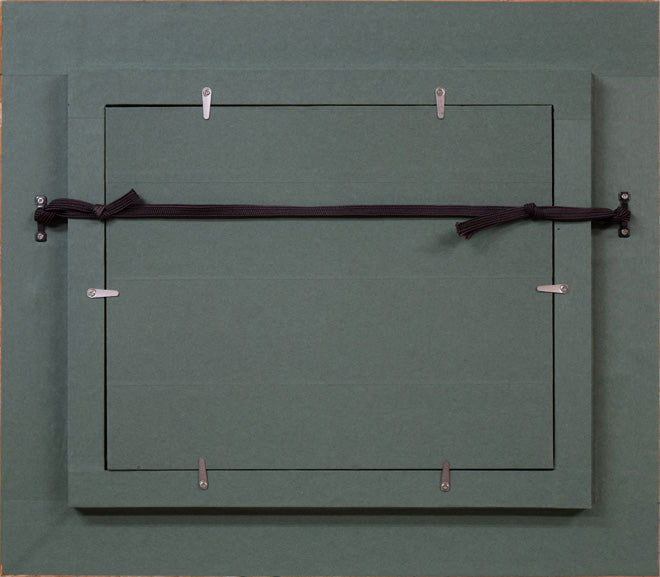 寺井重三「薔薇」油絵・F3号 額縁裏側画像