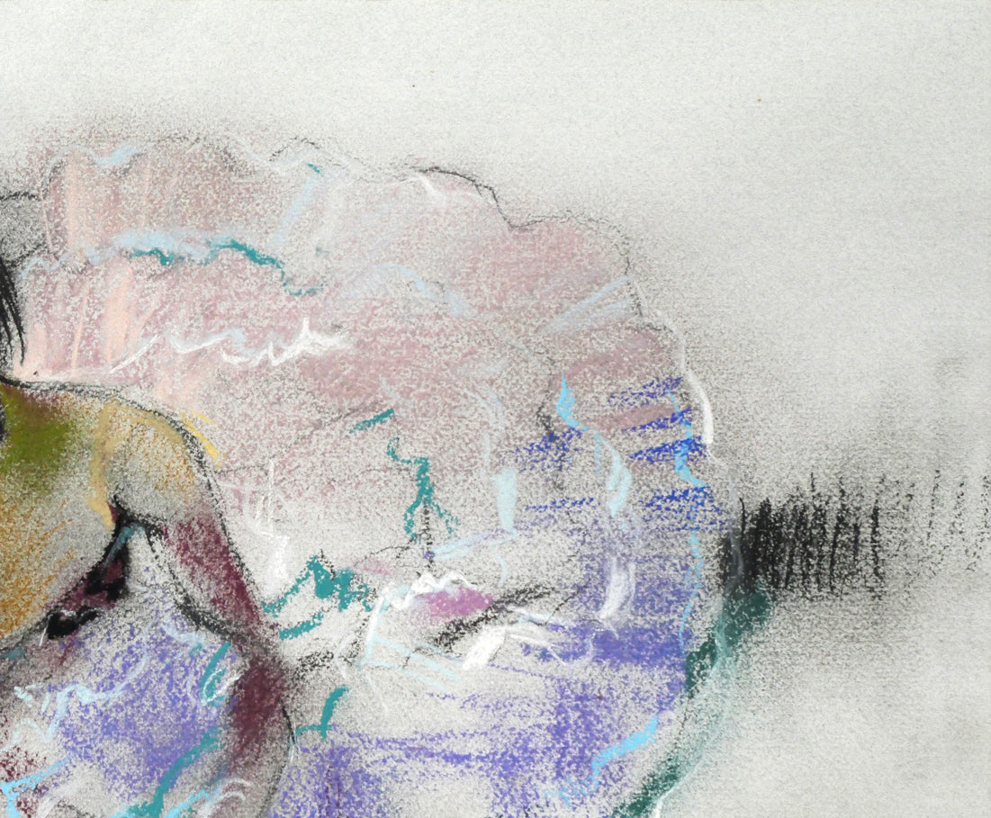 寺井重三「踊り子」パステル画・12号 拡大画像2