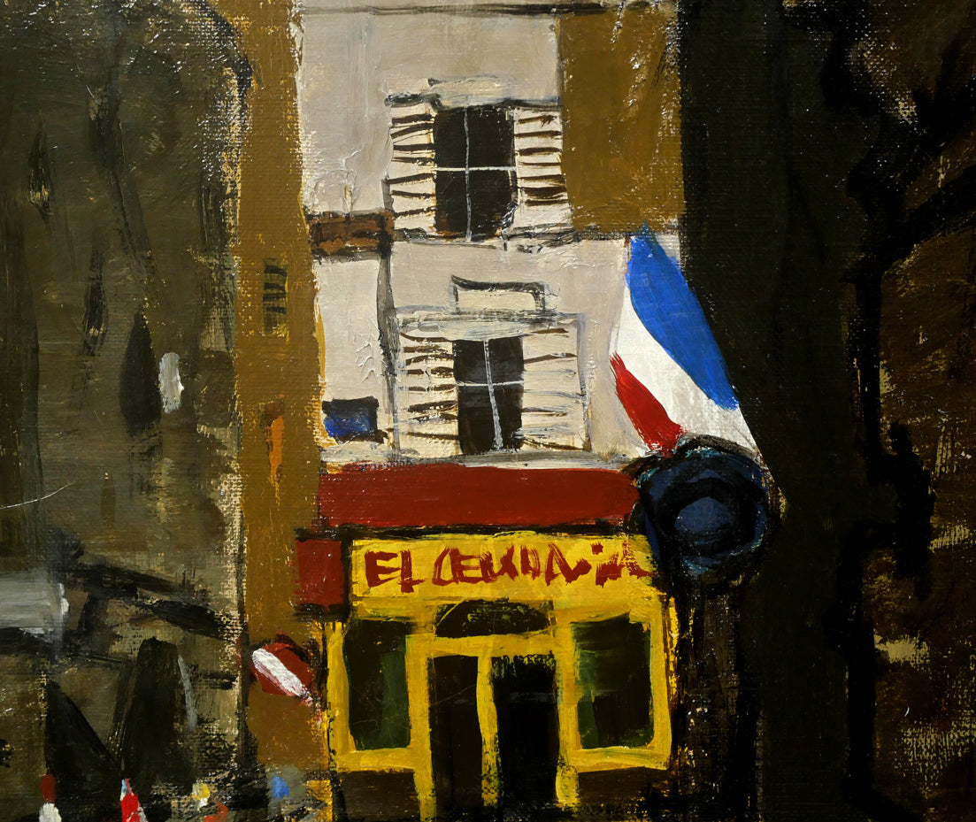 千葉七郎「ラファイエット通り(パリ)」油絵・F6号 拡大画像2