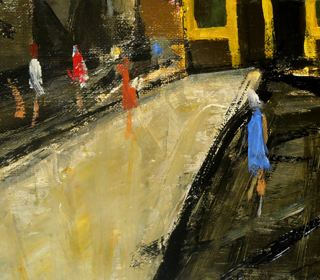 千葉七郎「ラファイエット通り(パリ)」油絵・F6号 拡大画像4