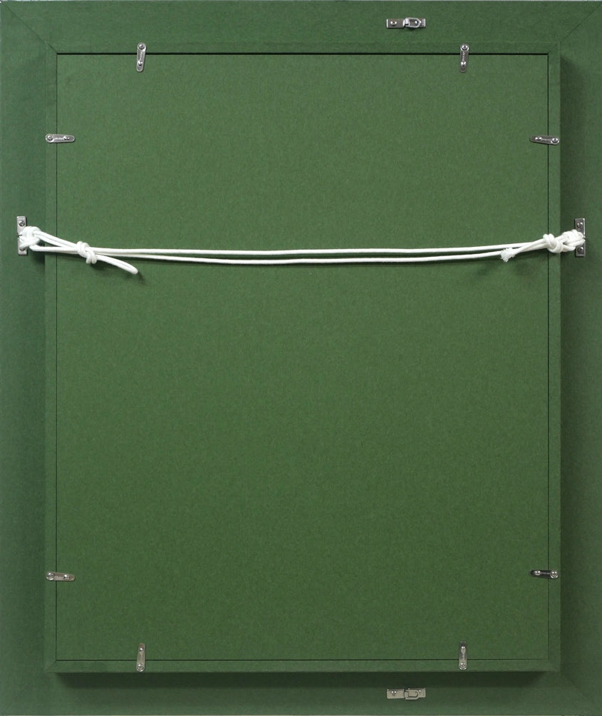 千葉七郎「ラファイエット通り(パリ)」油絵・F6号 額縁裏側画像