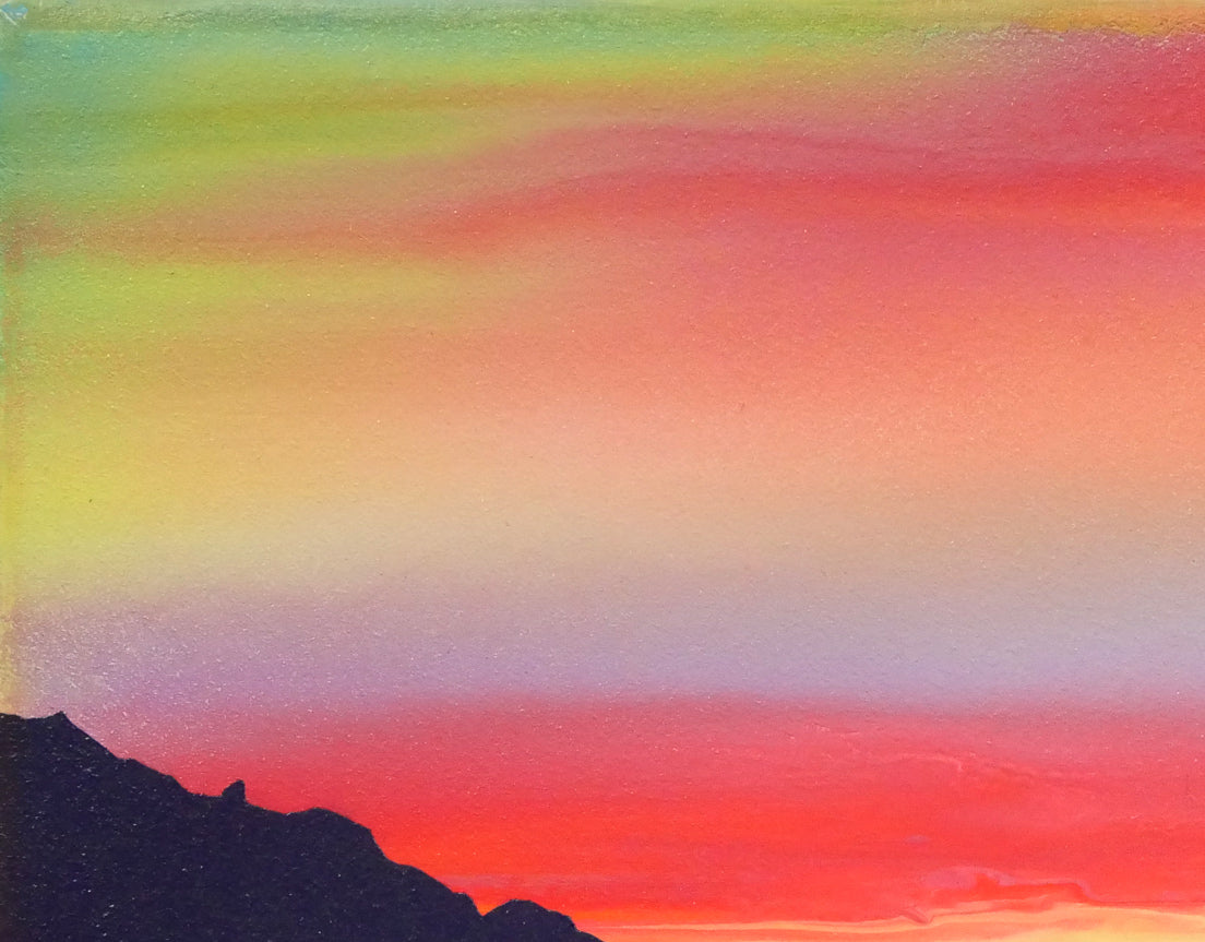 鎮西直秀「瑞雲 神威岬図(積丹)」油絵・SM 拡大画像1