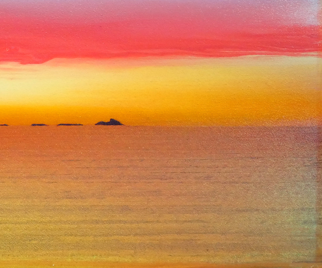 鎮西直秀「瑞雲 神威岬図(積丹)」油絵・SM 拡大画像4