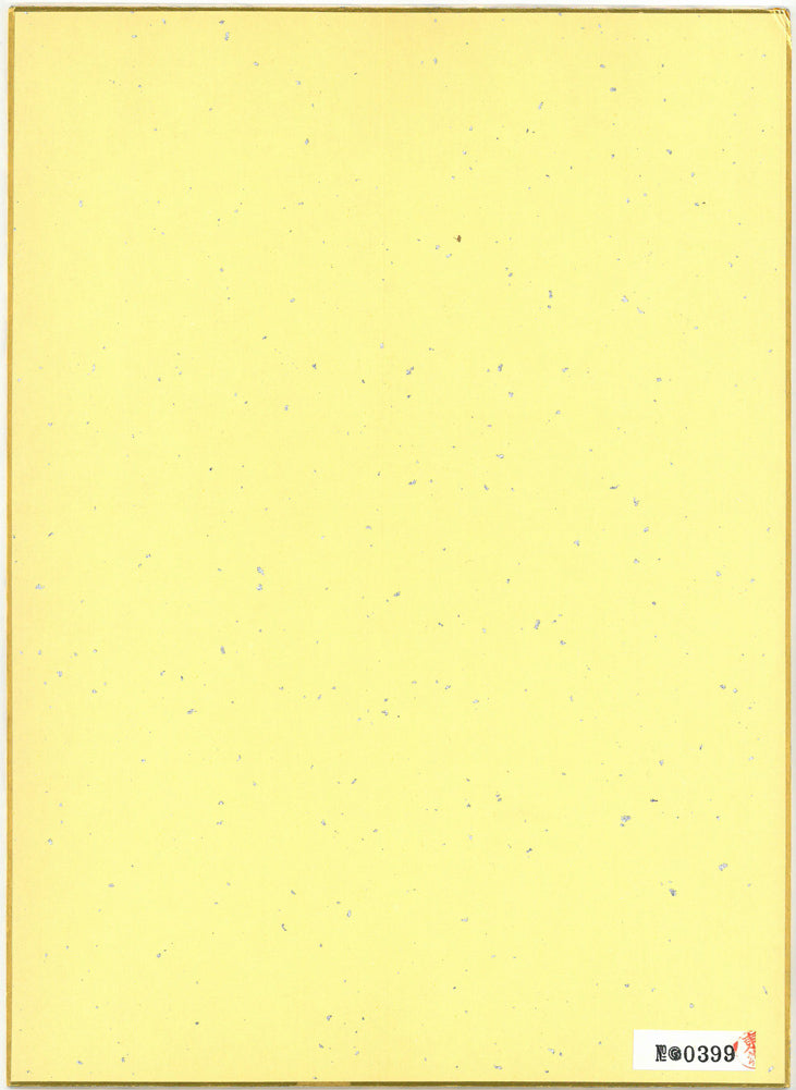 東郷青児「婦人像」水彩画・4号色紙 作品全体画像(裏側)