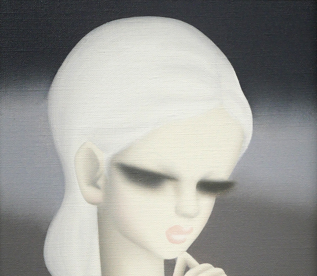 東郷青児「思い出」油絵・SM 拡大画像1