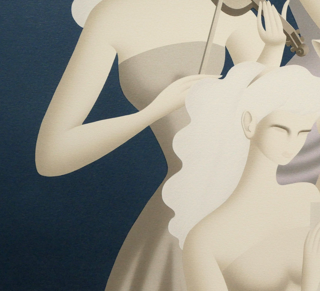 東郷青児「四重奏」リトグラフ 拡大画像4