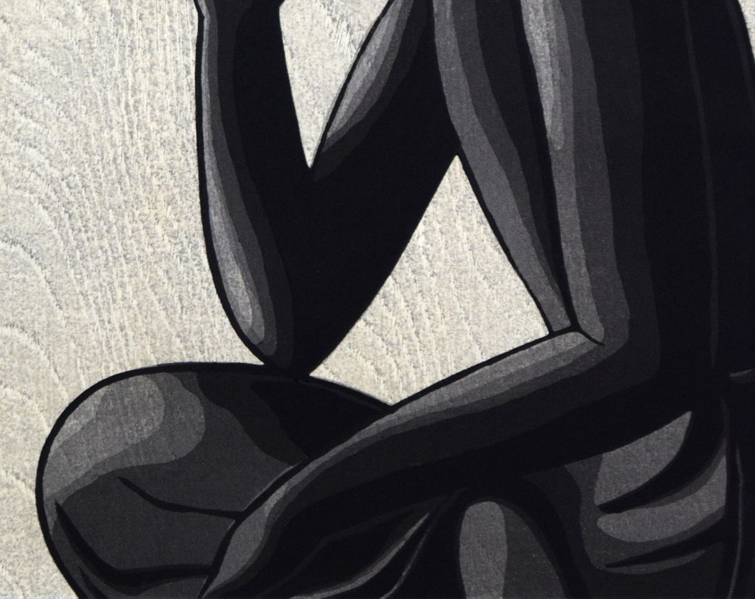 徳力富吉郎「弥勒菩薩」木版画 拡大画像4