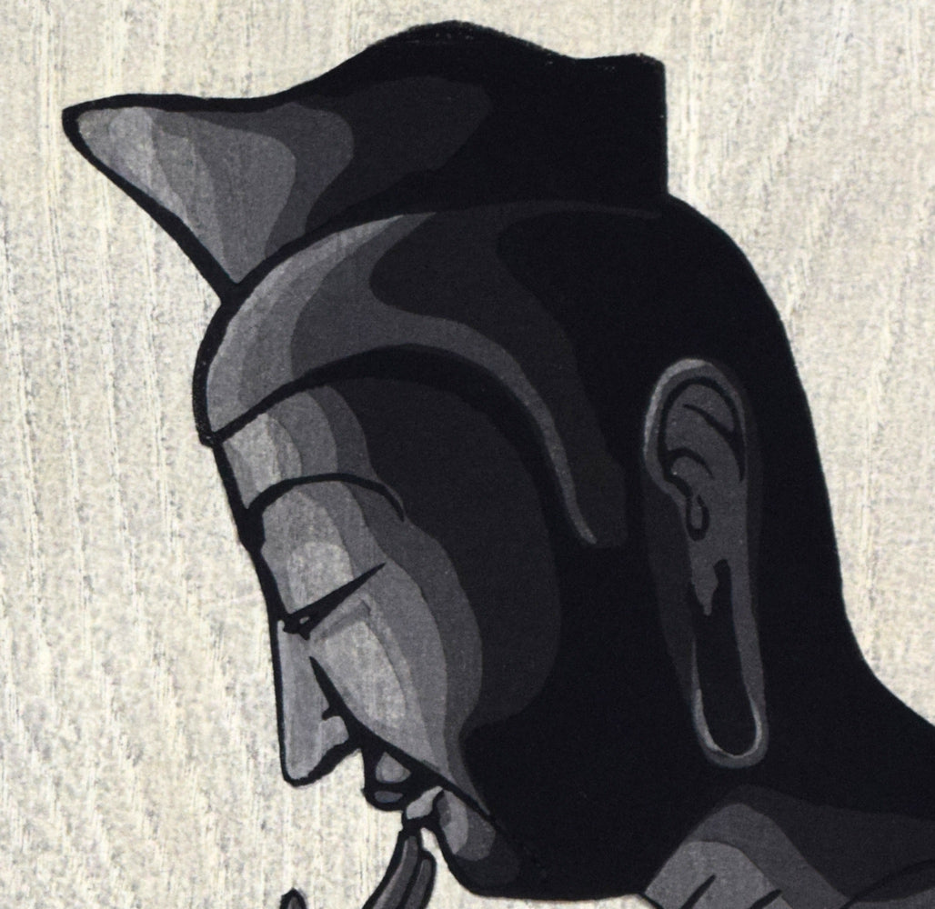 徳力富吉郎「弥勒菩薩」木版画 拡大画像2