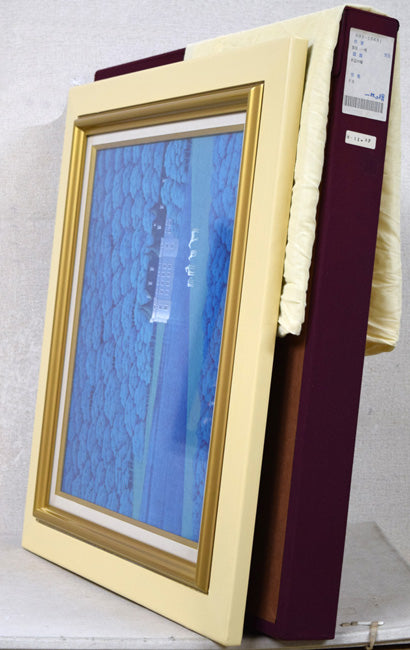 富谷一明「水辺の城」油絵・F8号 付属品画像