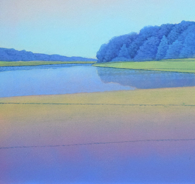 富谷一明「静日」油絵・F8号 拡大画像3