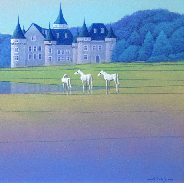 富谷一明「静日」油絵・F8号 拡大画像4