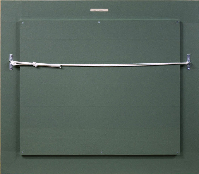 富谷一明「静日」油絵・F8号 額縁裏側画像