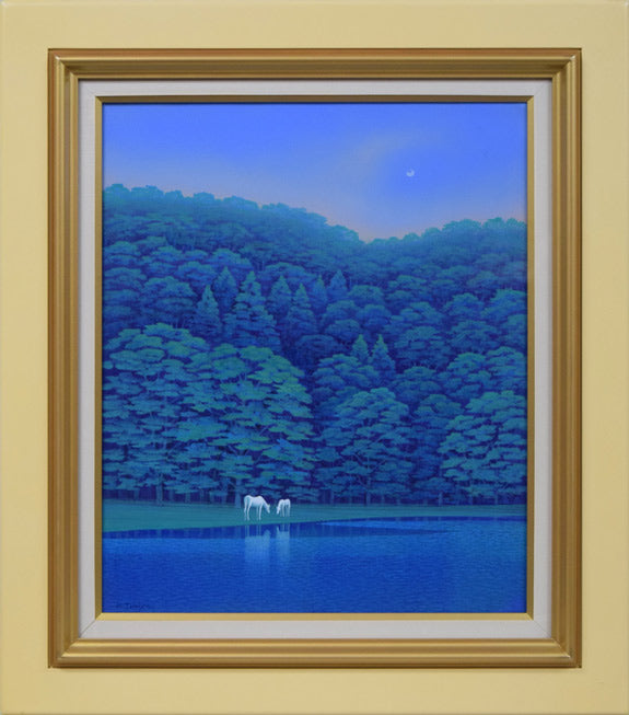 富谷一明「汀」油絵・F8号