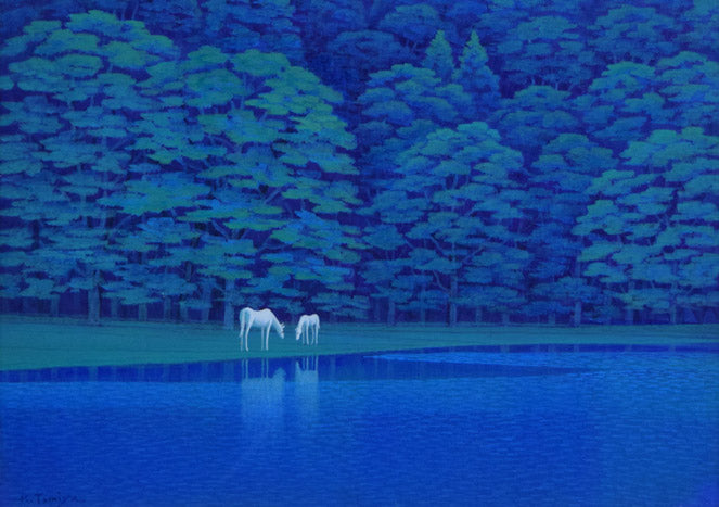 富谷一明「汀」油絵・F8号 拡大画像4