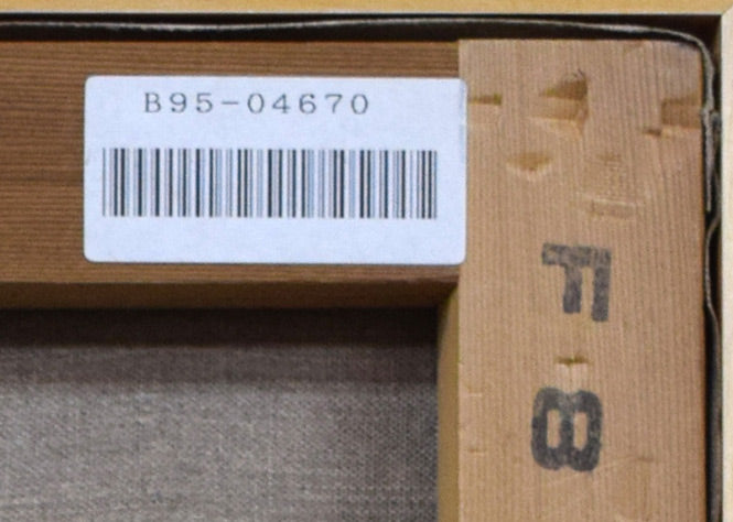 富谷一明「汀」油絵・F8号 裏側拡大画像1