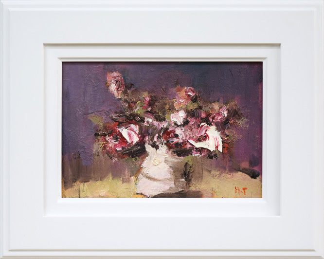 友成晴雄「バラ」油絵・SM