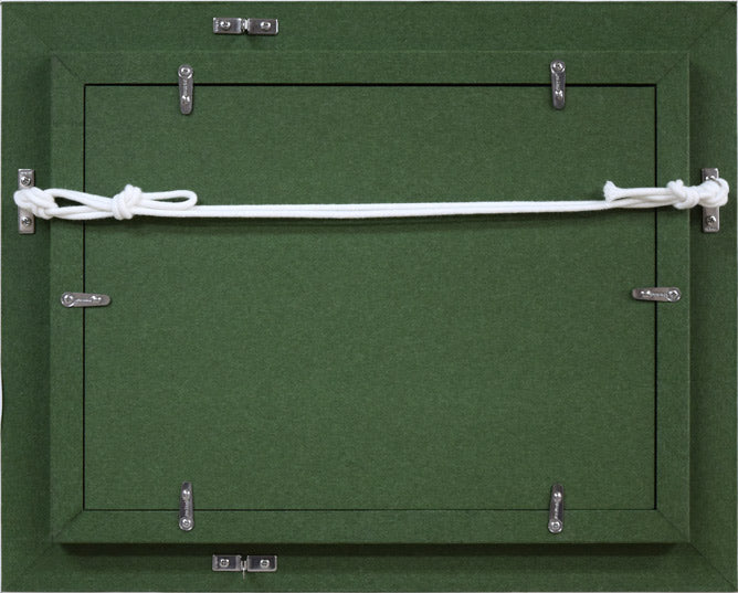 友成晴雄「バラ」油絵・SM 額縁裏側画像