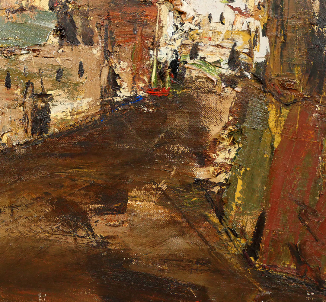 友成晴雄「パリ裏通り」油絵・F10号 拡大画像4