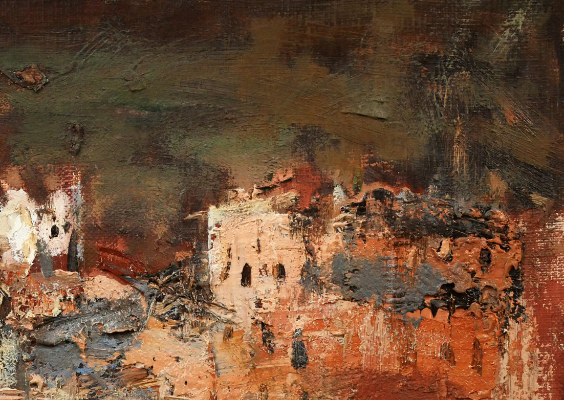 友成晴雄「ヴェニス」油絵・F4号 拡大画像2