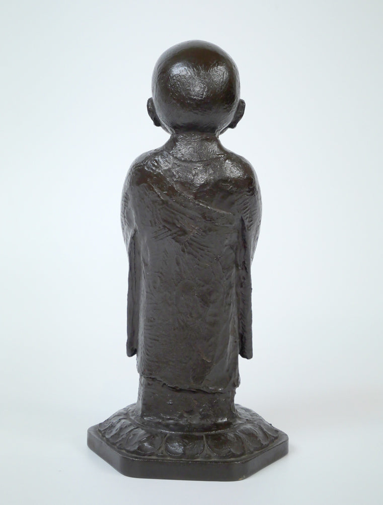 友沢正彦「合掌地蔵 祈り」ブロンズ作品 作品全体画像3