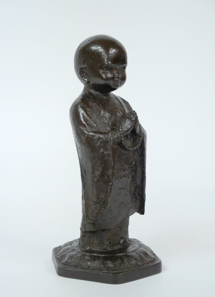 友沢正彦「合掌地蔵 祈り」ブロンズ作品 作品全体画像5
