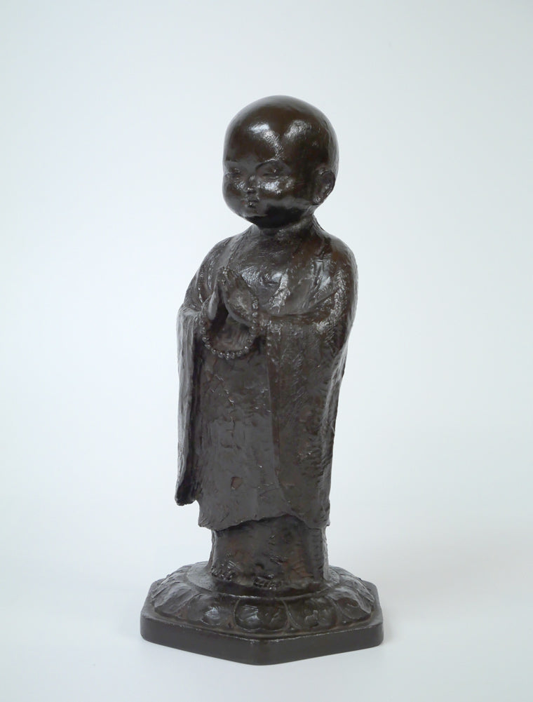 友沢正彦「合掌地蔵 祈り」ブロンズ作品 作品全体画像6