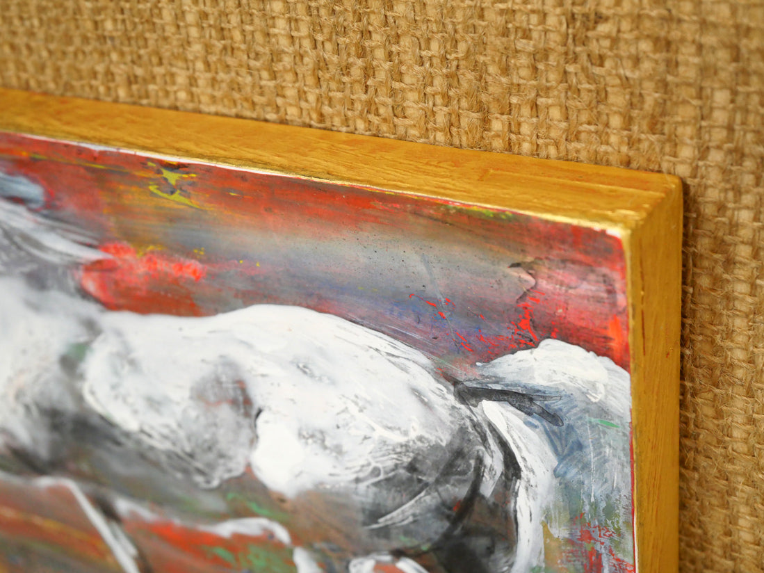 十時孝好「UMA95-6(馬)」油絵・SM 拡大画像6