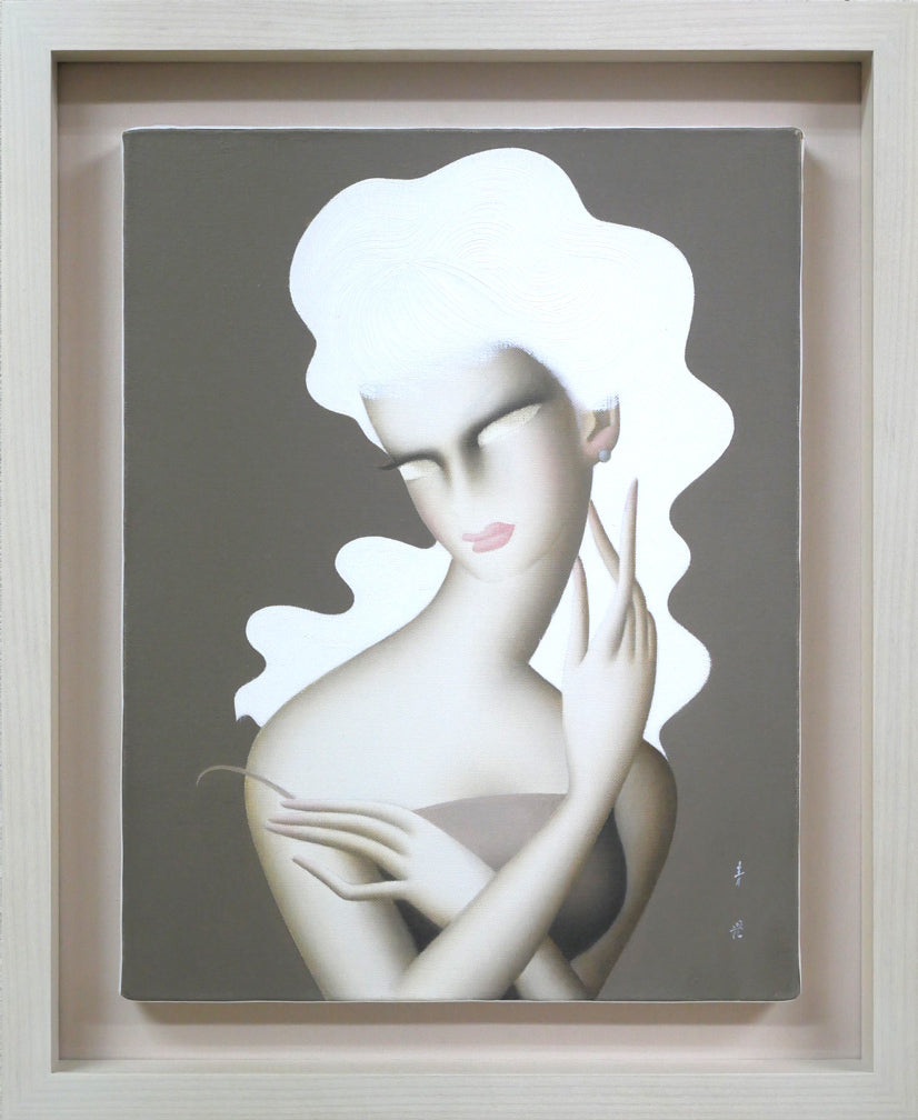 東郷青児「朝」油絵・F6号