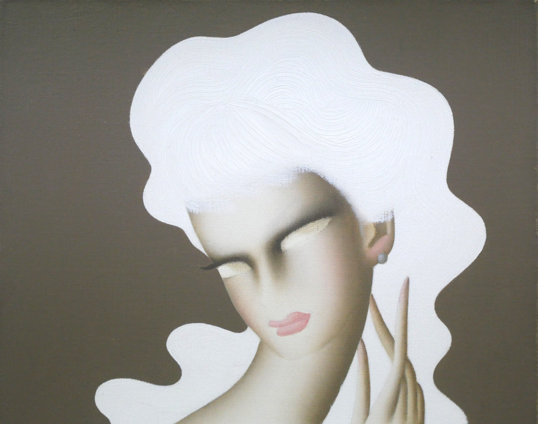 東郷青児「朝」油絵・F6号 拡大画像1