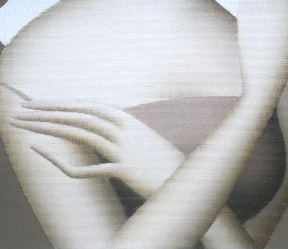 東郷青児「朝」油絵・F6号 拡大画像4