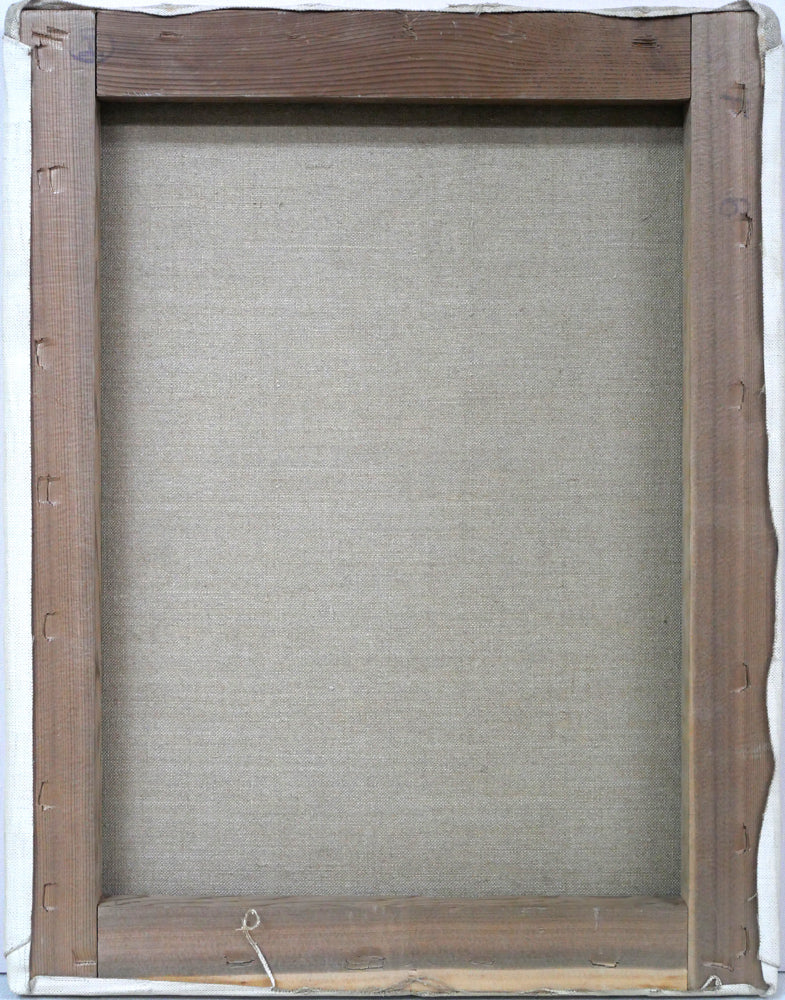 東郷青児「朝」油絵・F6号 キャンバス裏側画像