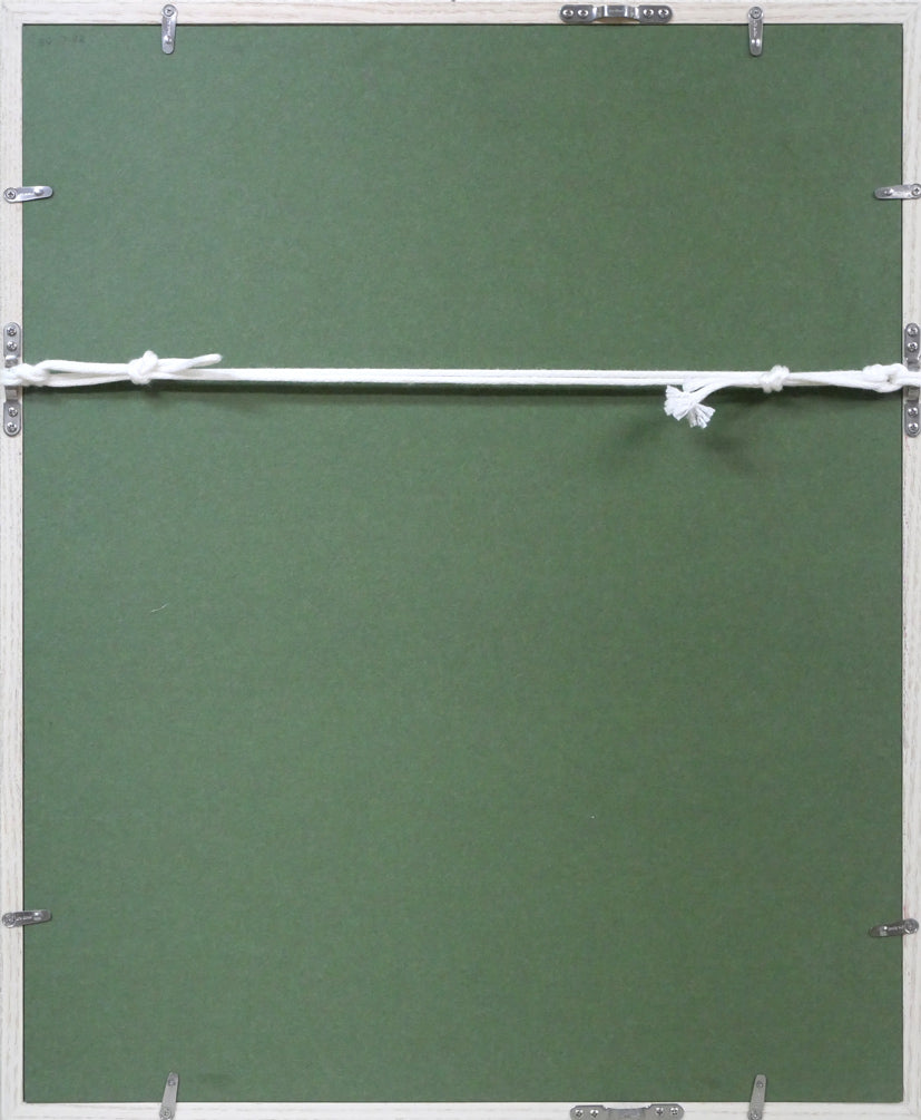 東郷青児「朝」油絵・F6号 額縁裏側画像