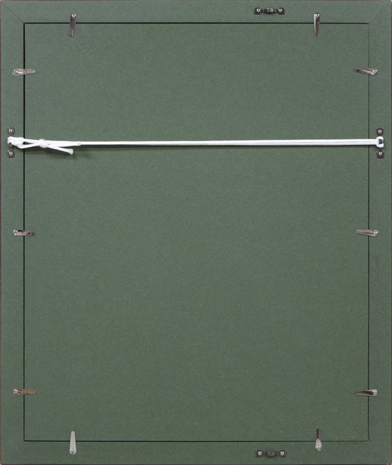 東郷青児「婦人像」紙に鉛筆・水彩画(デッサン) 額縁裏側画像