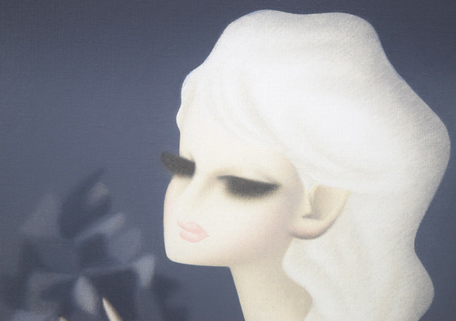 東郷青児「花束」油絵・F4号 拡大画像1