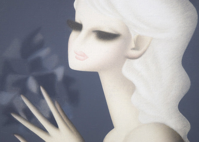 東郷青児「花束」油絵・F4号 拡大画像2