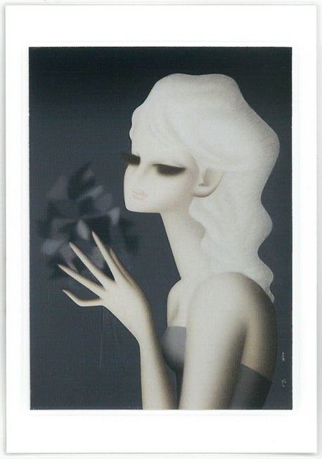 東郷青児「花束」油絵・F4号 「東郷青児鑑定委員会」鑑定証・裏画像