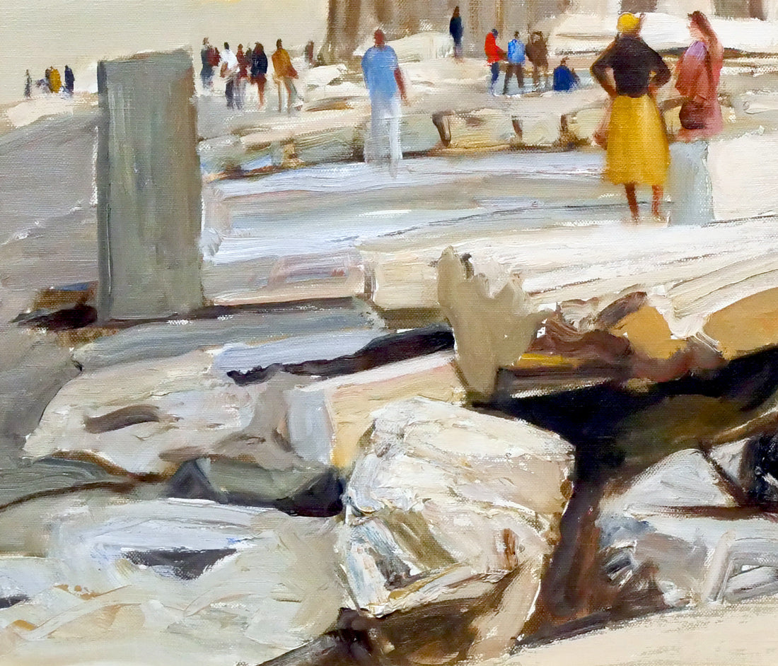 豊島輝彦「パルテノン神殿(ギリシャ・アクロポリス丘)」油絵・F10号 拡大画像3