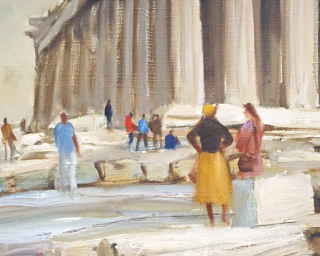 豊島輝彦「パルテノン神殿(ギリシャ・アクロポリス丘)」油絵・F10号 拡大画像5