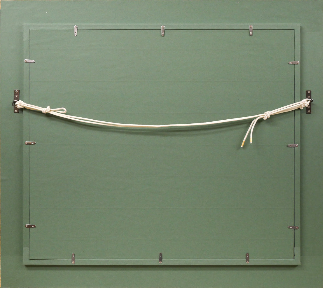 豊島輝彦「パルテノン神殿(ギリシャ・アクロポリス丘)」油絵・F10号 額縁裏側画像