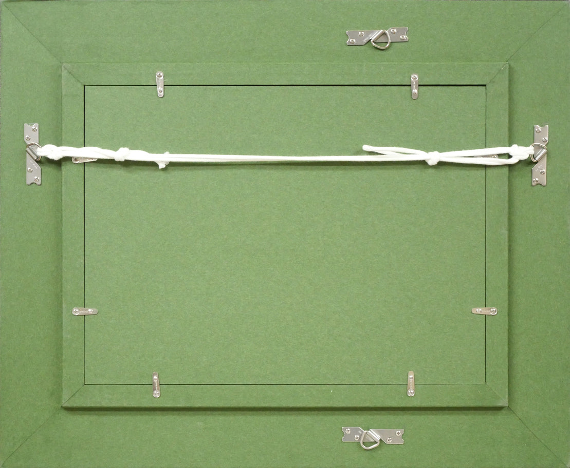 鶴岡義雄「雨后の凱旋門(パリ)」油絵・F4号 額縁裏側画像