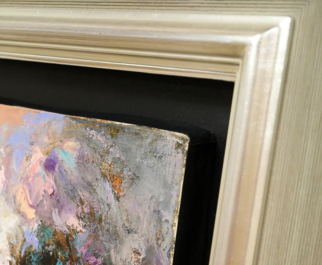 鶴岡義雄「マドモアゼル」油絵・F4号 額装画像3