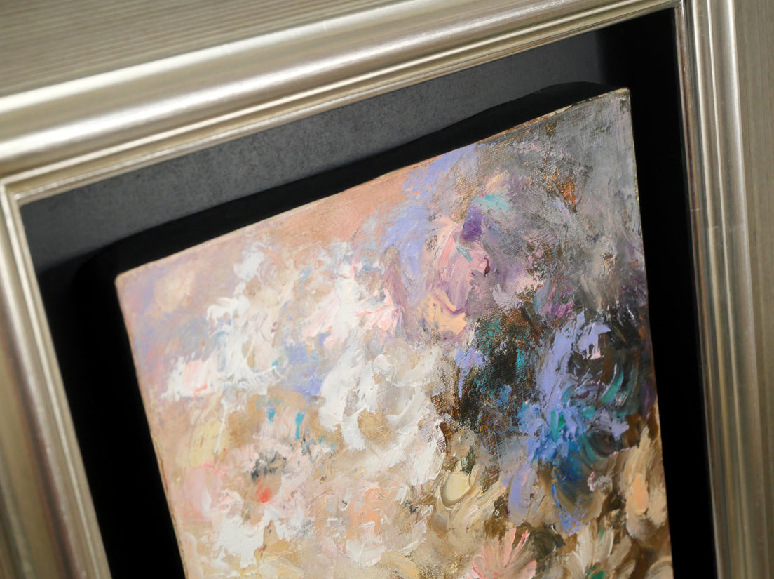 鶴岡義雄「マドモアゼル」油絵・F4号 額装画像2