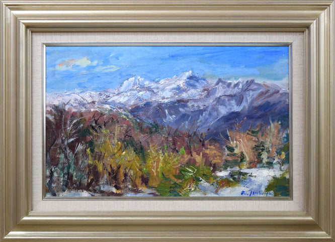 坪谷六郎「待春(浜益峠にて)」油絵・M10号