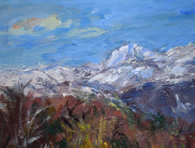 坪谷六郎「待春(浜益峠にて)」油絵・M10号 拡大画像3