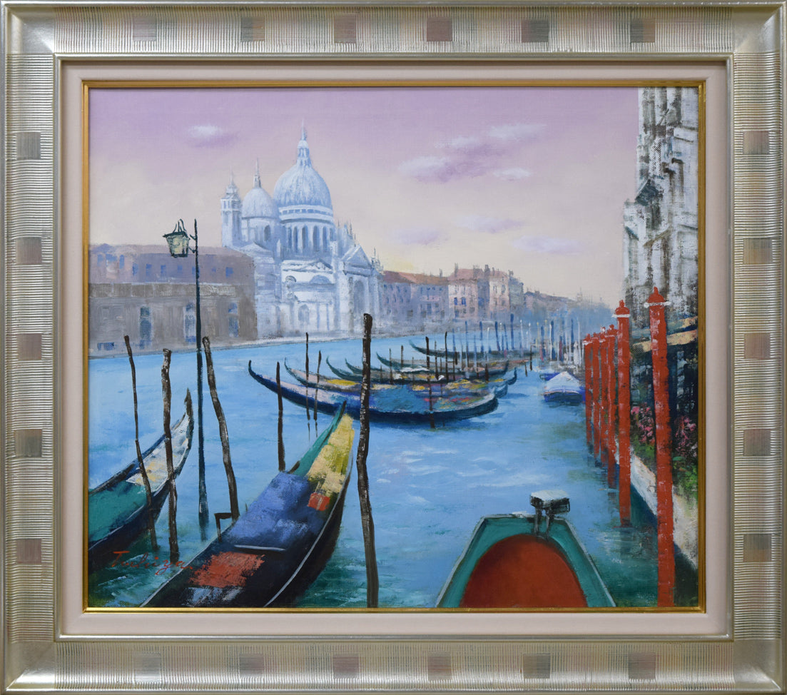 土屋茂「ベネツィア(イタリア)」油絵・F10号