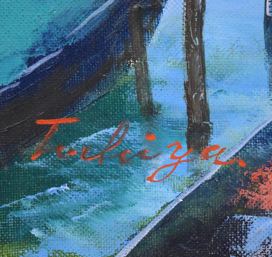 土屋茂「ベネツィア(イタリア)」油絵・F10号 サイン拡大画像