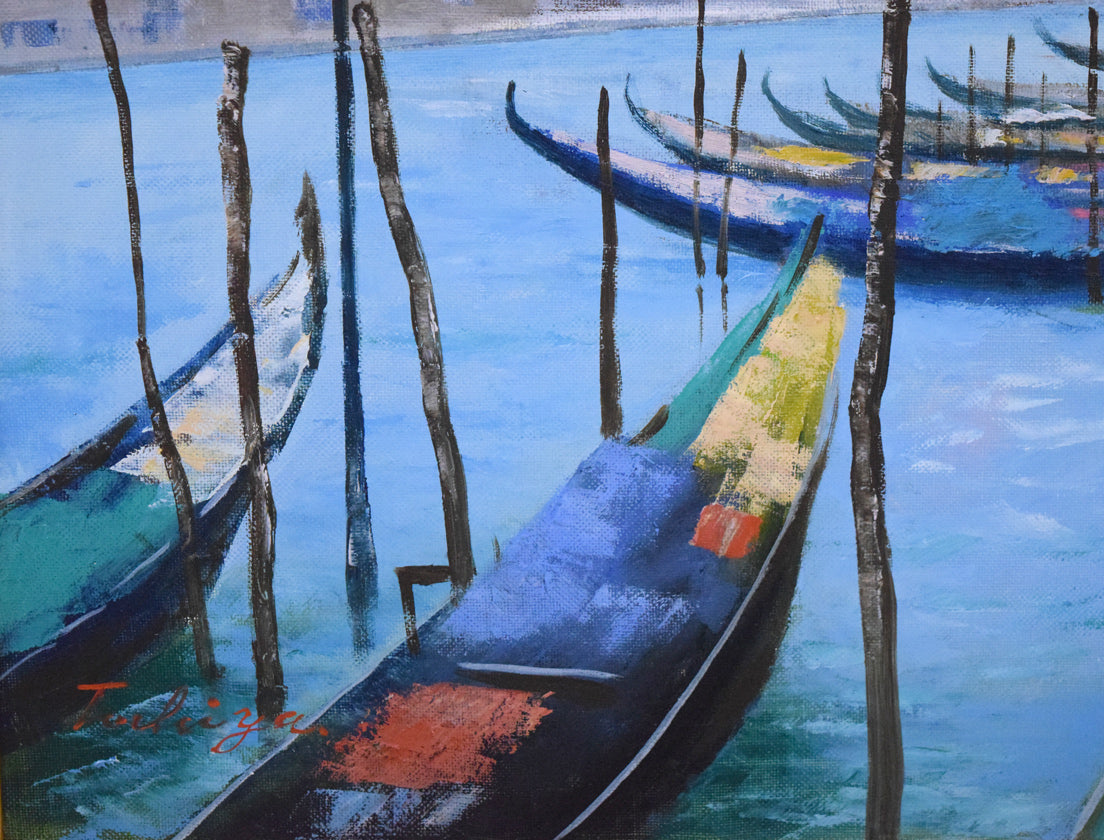 土屋茂「ベネツィア(イタリア)」油絵・F10号 拡大画像3