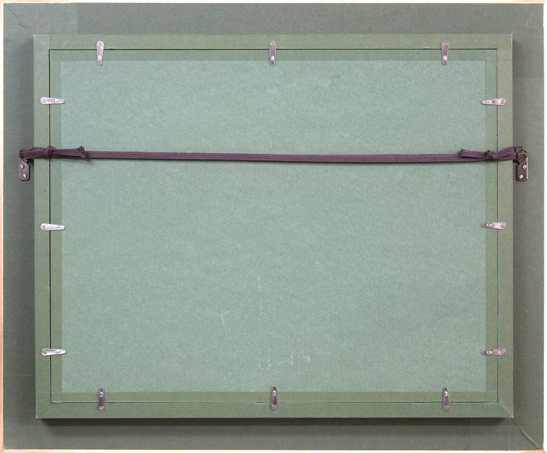 塚原貴之「ポプラの見えるじゃがいも畑(富良野)」油絵・F6号 額縁裏側画像