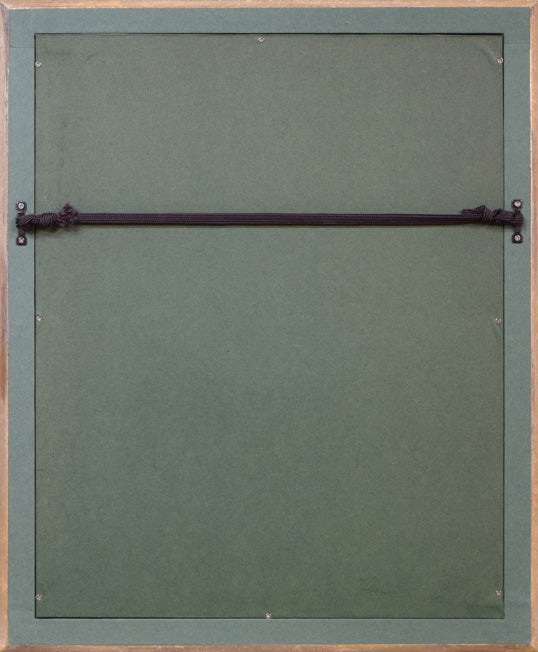 蔦谷喜一「まいこさん・さくらさくら」絹布に彩色・3号 額縁裏側画像